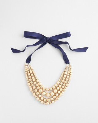 Gold Bead Bib Necklace | Chico's