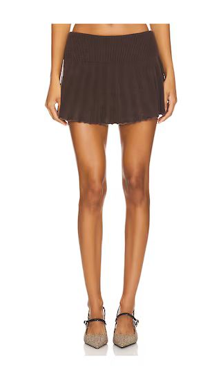 Milana Mini Skirt in Brown | Revolve Clothing (Global)