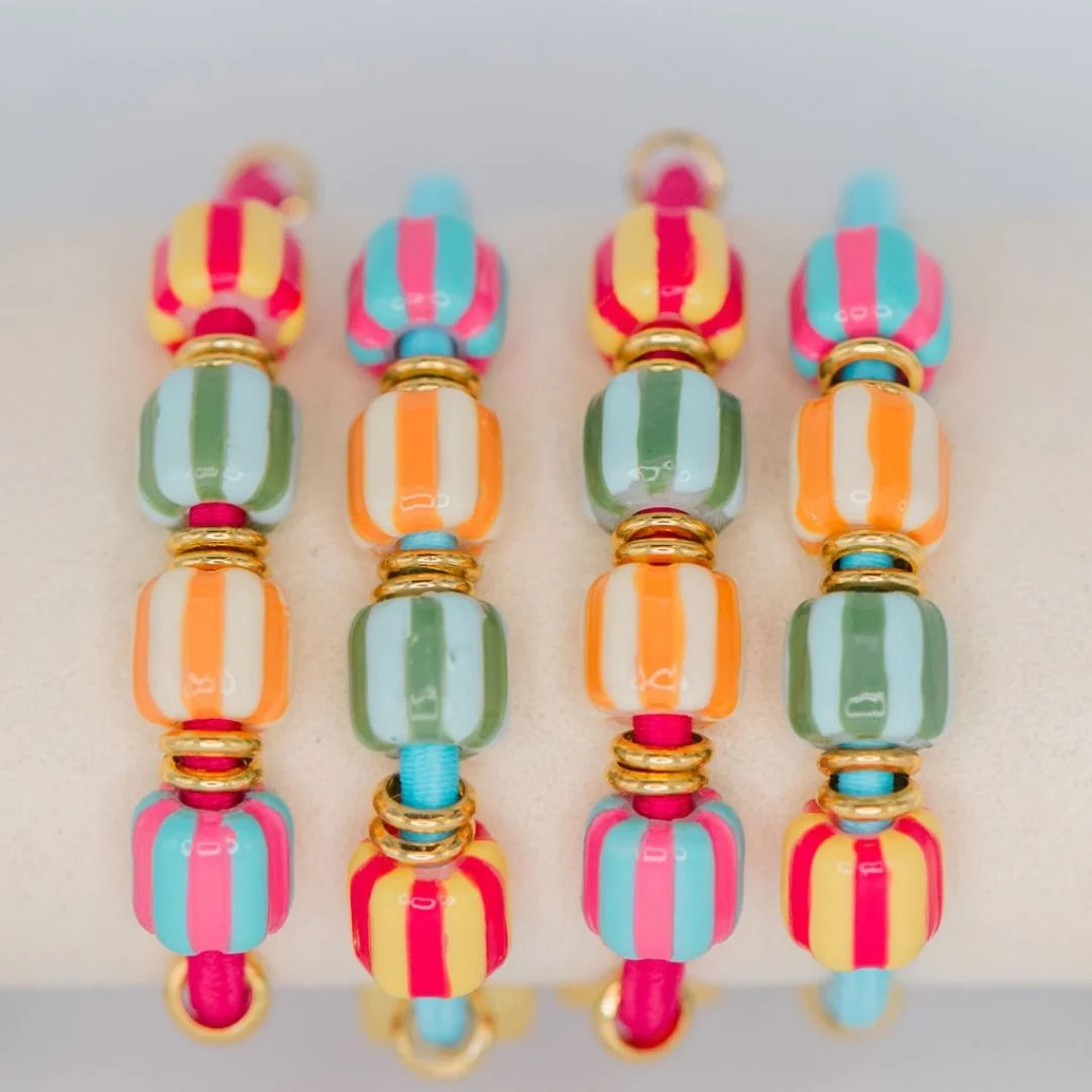 Salt and Sun Hair Tie Set - Multi Bead | Smith and Co. Jewel Design