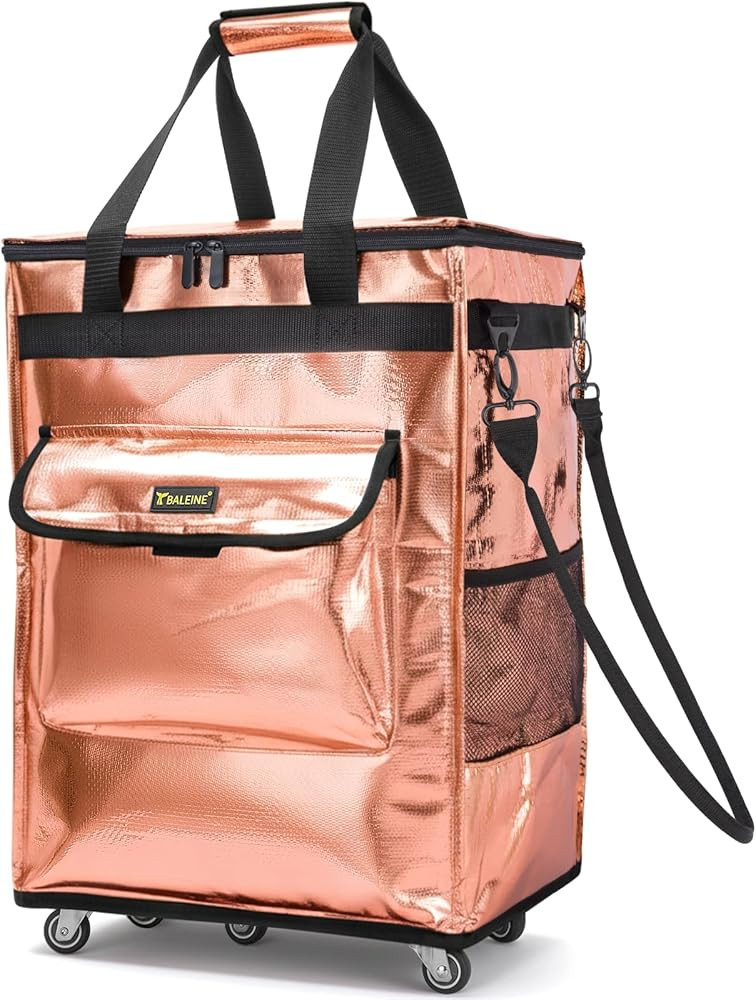 BALEINE Reusable Grocery Bags on Wheels, Rolling Tote Bag, Shopping Trolley, Large Backpack Shopp... | Amazon (US)