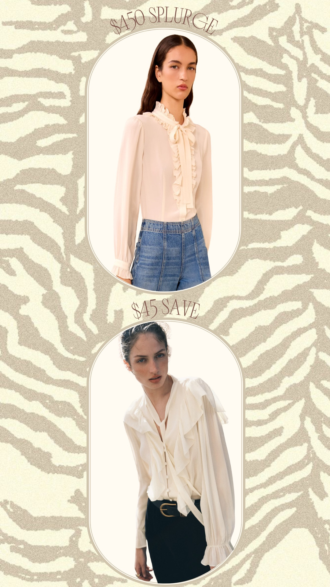 Everyone needs a cream ruffle blouse in their work wardrobe. While the Ulla Johnson is fabulous, I’d think I’d save with this $45 H&M find & splurge on items that have bolder prints or more unique shapes! 

#LTKFindsUnder50 #LTKWorkwear #LTKStyleTip