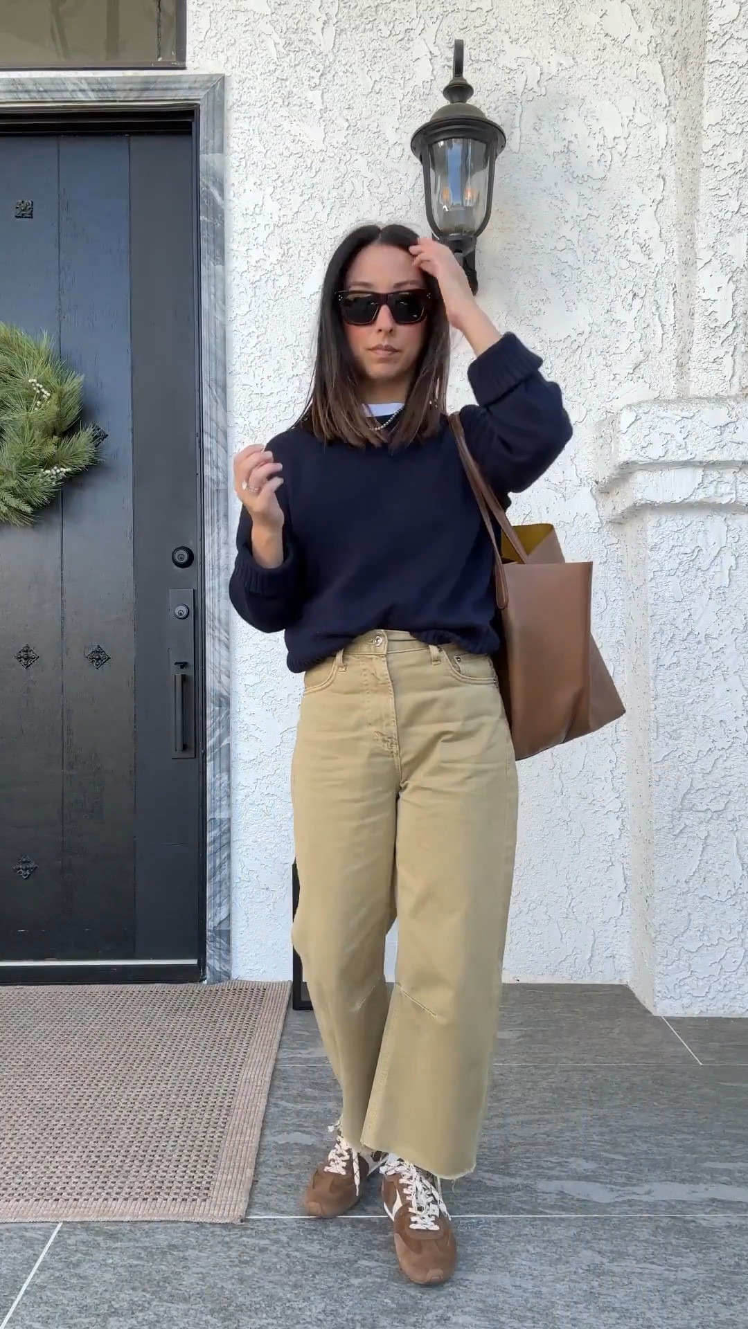 Easy mom outfit headed to lunch. These are some of my favorite jeans. This color in particular runs big, I size down 2. 

Everlane cotton sweater xs 
Everlane tee medium
Citizens of Humanity jeans 23, cut hems. 
Larroude sneakers 6, run small
Mansur Gavriel tote 
Celine sunglasses 
Dorsey James necklace 15"

Petite style, mom outfits 

#LTKPetite #LTKootd