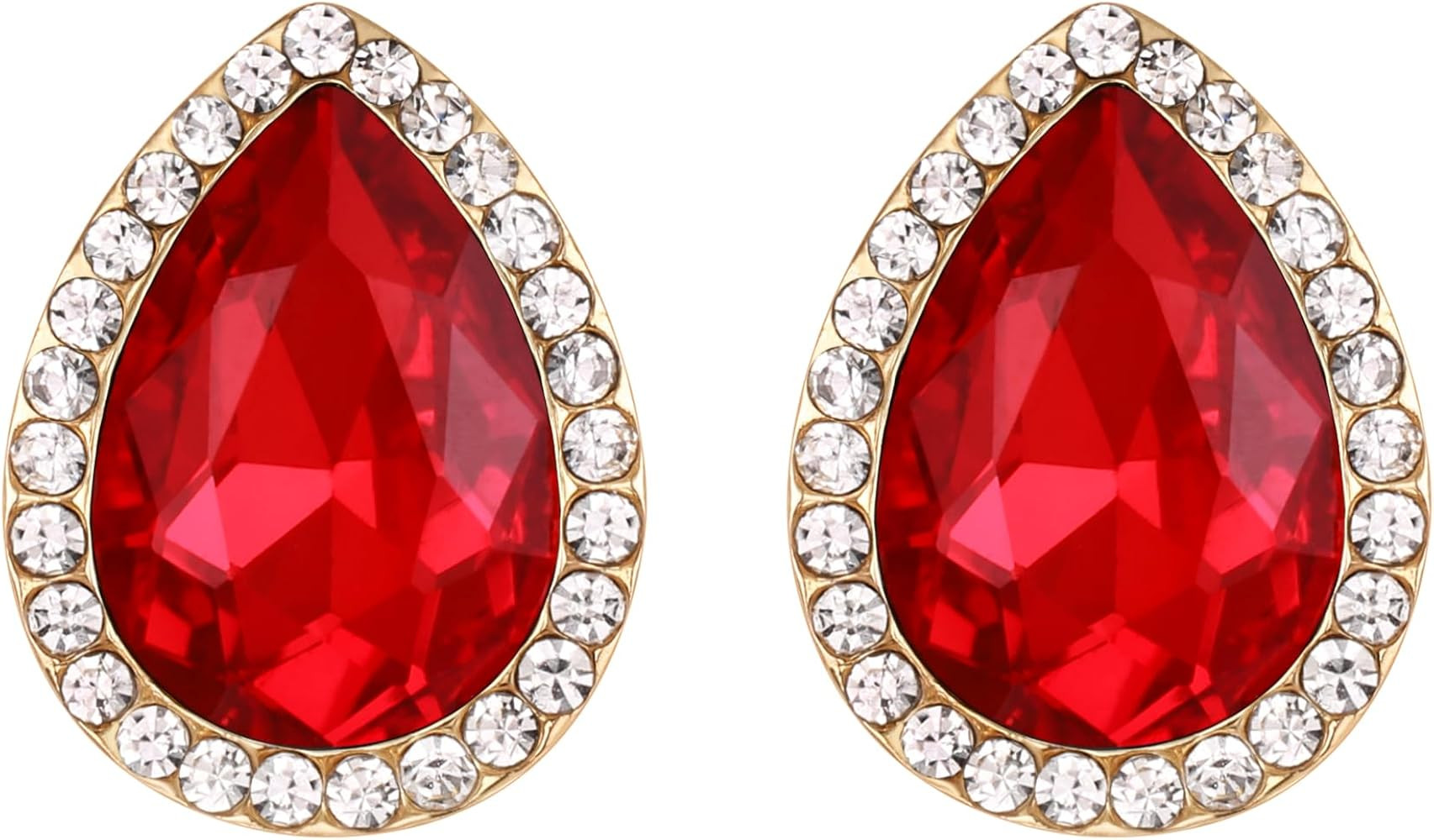 EVER FAITH Women's Austrian Crystal Wedding Teardrop Stud Earrings | Amazon (US)