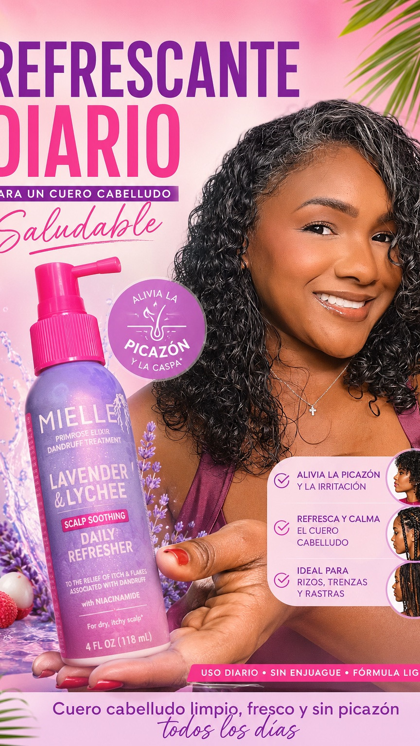 Itchy, dry, or uncomfortable scalp? 😩✨ This refreshing daily conditioner from @mielleorganics has become a must-have in my routine.

💜 Instantly refreshes and soothes the scalp.

🌿 Helps control itching and dryness.

🌀 Perfect for curls, braids, and dreadlocks.

💦 Its lightweight formula doesn’t feel heavy, so you can use it every day.

If you’re looking to keep your scalp fresh and comfortable between washes, this product definitely deserves a try. ✨

Have you tried it yet? Tell me about your experience in the comments. 💜
#mielle #loidamua #scalpcare

#LTKselfcare #LTKBeauty