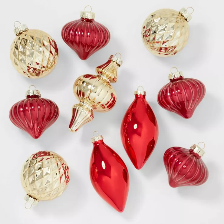 10ct Glass Christmas Tree Ornament Set - Wondershop™ | Target