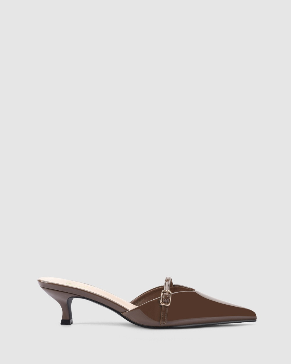 Verali - Lunar Point Toe Kitten Heels - All Pumps (Cocoa Brown Patent) Lunar Point Toe Kitten Heels | THE ICONIC (AU & NZ)
