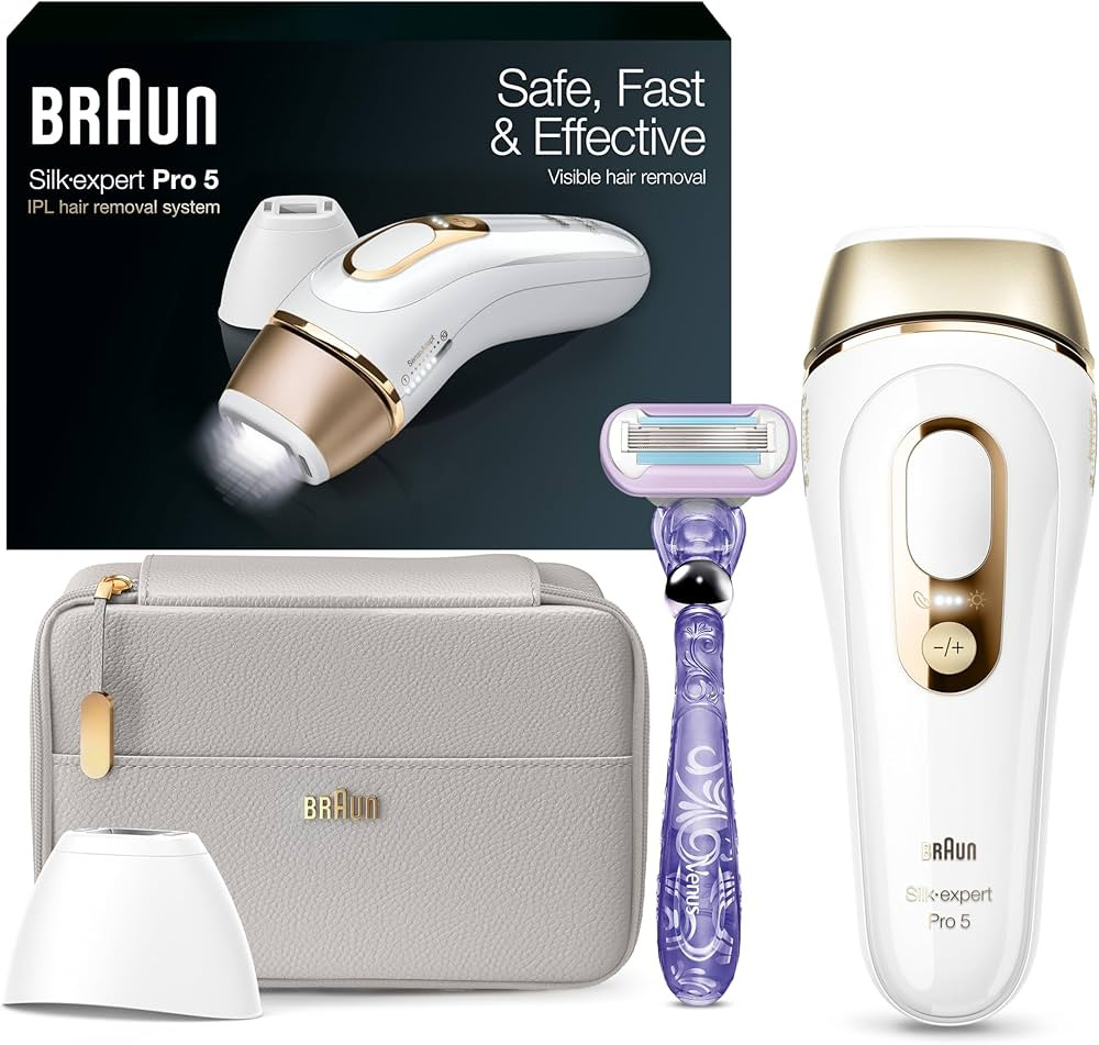 Braun IPL Long-lasting Hair Removal for Women and Men, New Silk Expert Pro 5 PL5157, for Body & F... | Amazon (US)