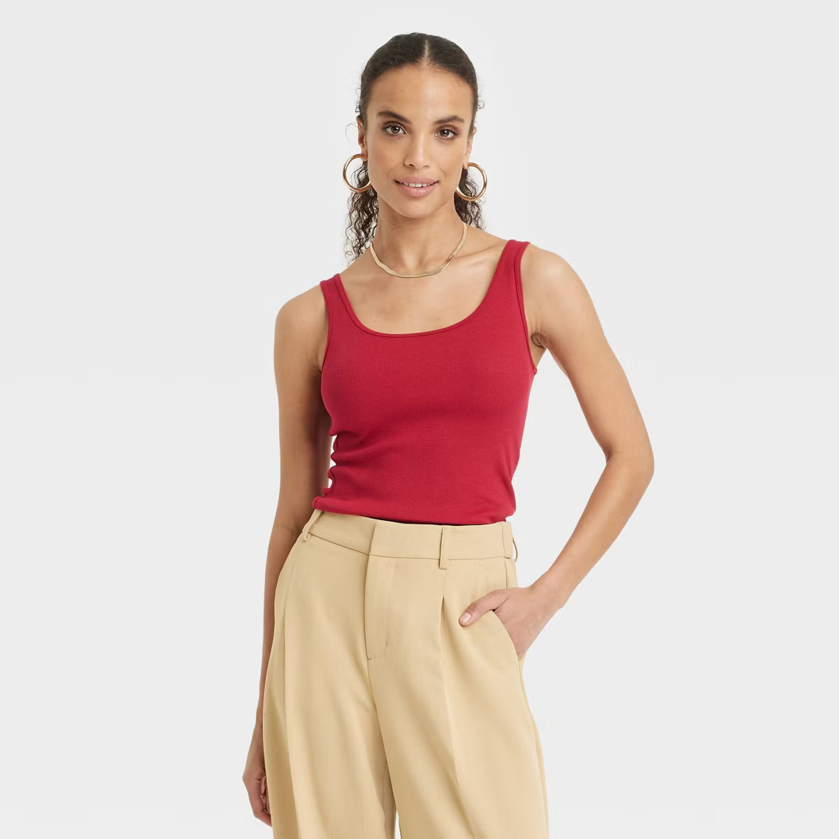 Women's Slim Fit Layered Tank Top - A New Day™ | Target