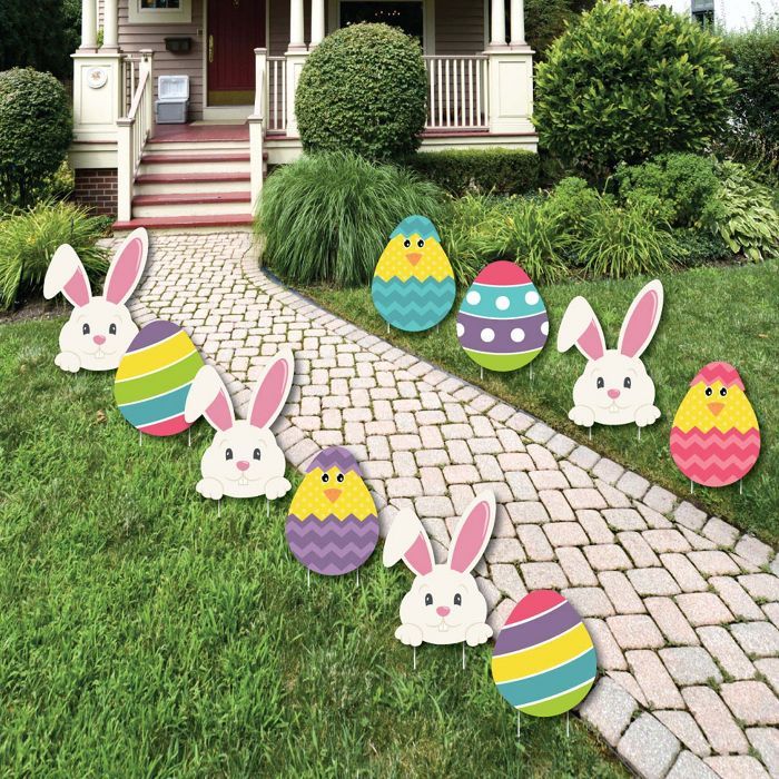 Big Dot of Happiness Hippity Hoppity - Easter Bunny & Egg Yard Decorations - Outdoor Easter Lawn ... | Target
