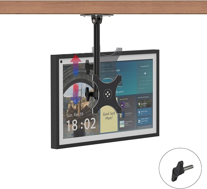 Under Cabinet Mount, for Echo Show 15 (1st, 2nd Gen), Height Adjustment, Swivel Left to Right, Ro... | Amazon (US)