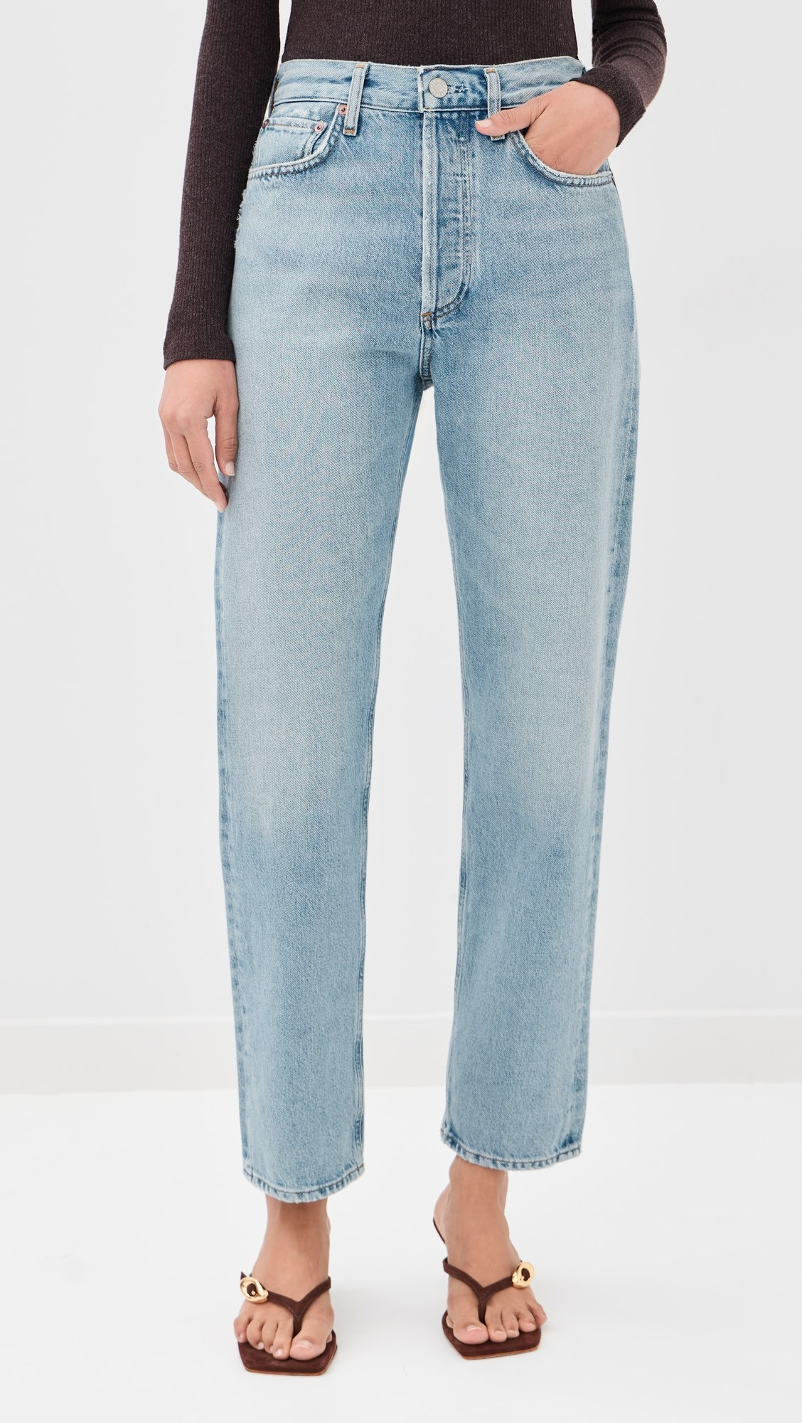 90s Pinch Waist High Rise Straight Jeans | Shopbop