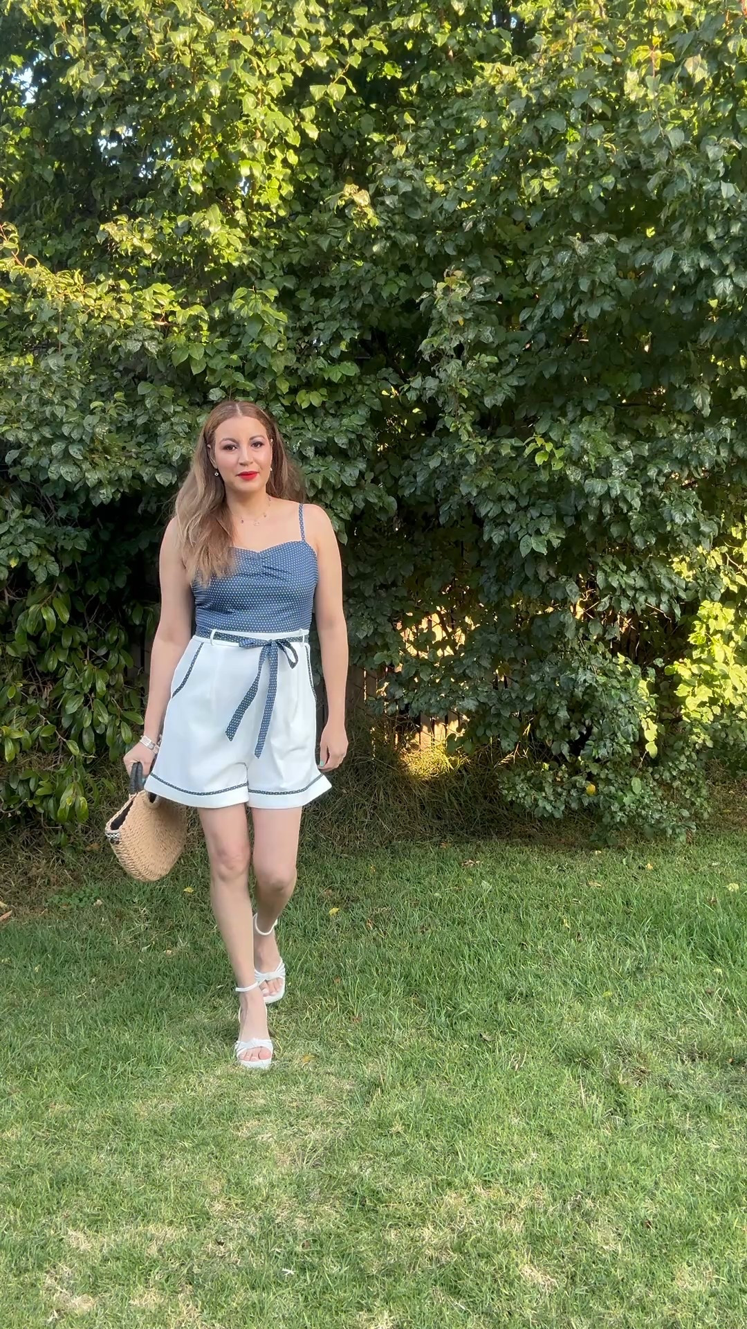 Blue 1940s Polka Dot Patchwork Suspender Romper.
Size:L

#LTKSaleAlert #LTKStyleTip #LTKSeasonal