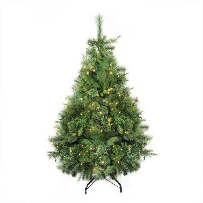 Northlight 4.5' Prelit Artificial Christmas Tree Full Ashcroft Cashmere Pine - Warm Clear LED Lig... | Target