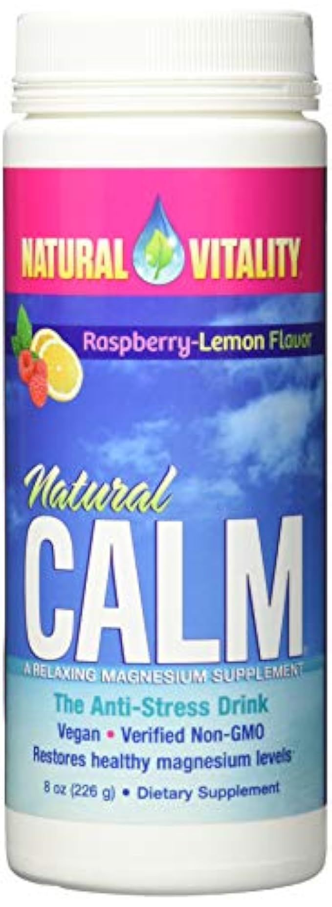 Natural Vitality Natural Calm Diet Supplement, Raspberry Lemon, 8 Ounce | Amazon (US)