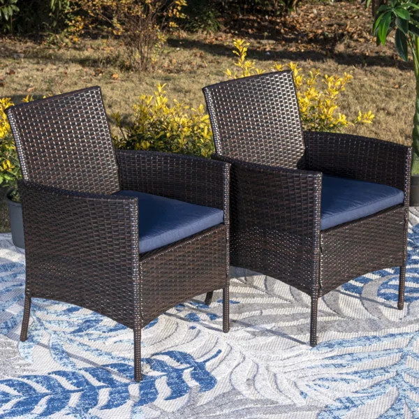 Mcgahan Patio Dining Armchair with Cushion | Wayfair North America