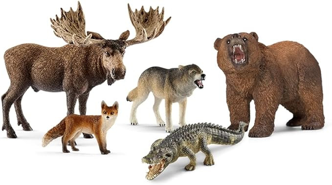 Schleich Wild Life, Realistic North American and Woodland Animal Toys for Kids, Animal Set with M... | Amazon (US)