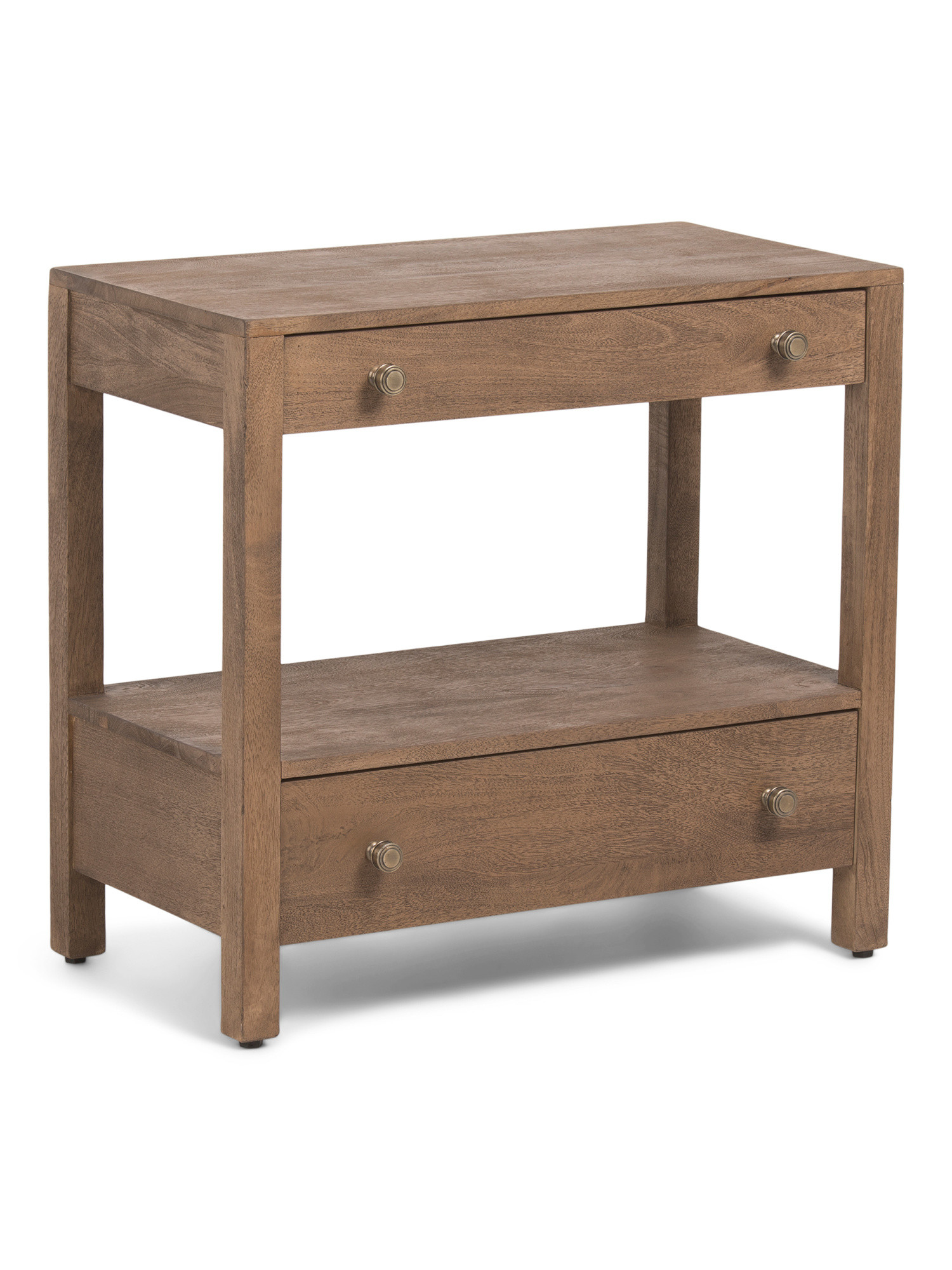 28x26x15 Myra Solid Wood 2 Drawer Nightstand | TJ Maxx