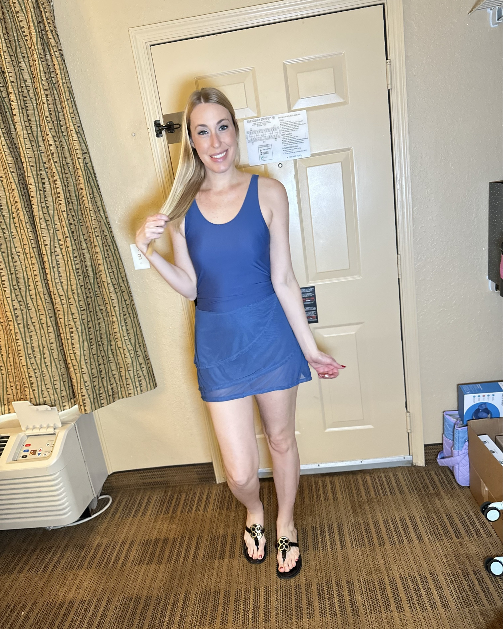 Blue swim dress
💙 I love the coverage and support that this one piece swimsuit offers 
💙 cute modest swimsuit and fits true to size, wearing medium 
💙i love the skirt style bottom, adjustable straps and removable padding in the bust

#LTKStyleTip #LTKSwim #LTKFindsUnder50