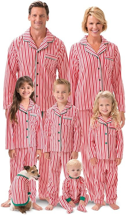 PajamaGram Matching Family Christmas Pajamas - Matching Christmas Pajamas, Red | Amazon (US)