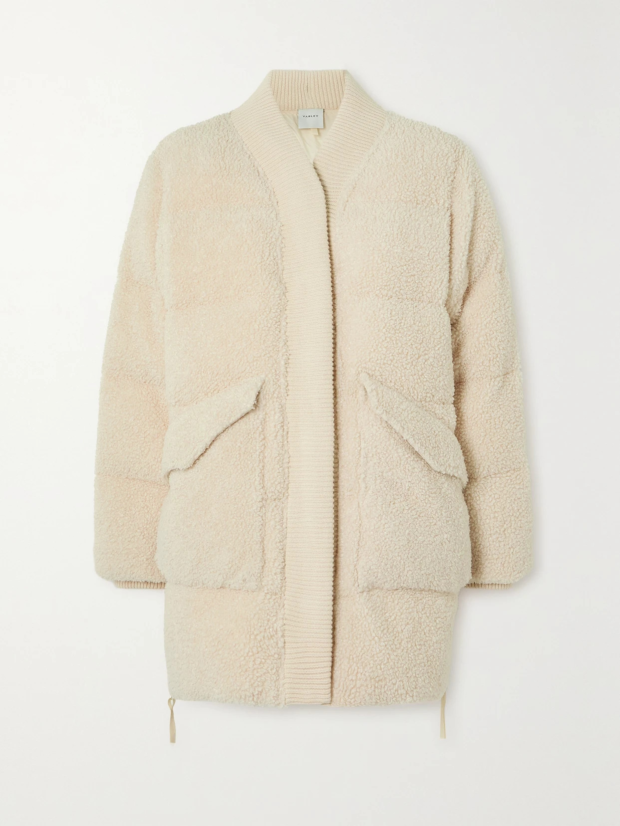 Wynn ribbed knit-trimmed quilted faux shearling coat | NET-A-PORTER (US)