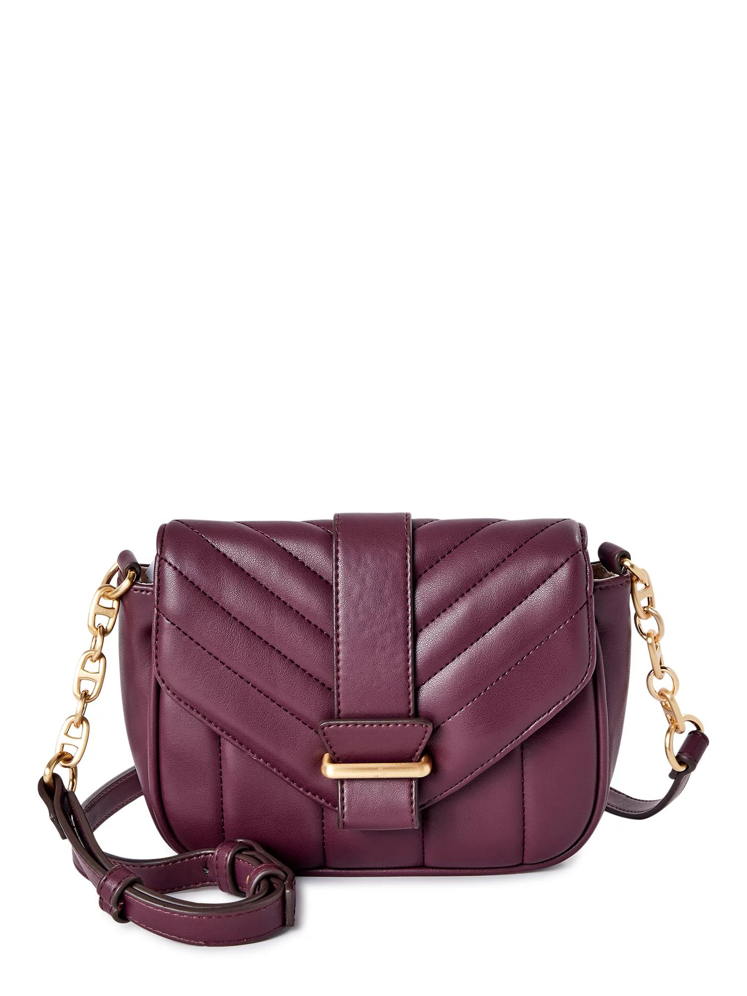 Time and Tru Women’s Camber Crossbody Handbag Purple | Walmart (US)
