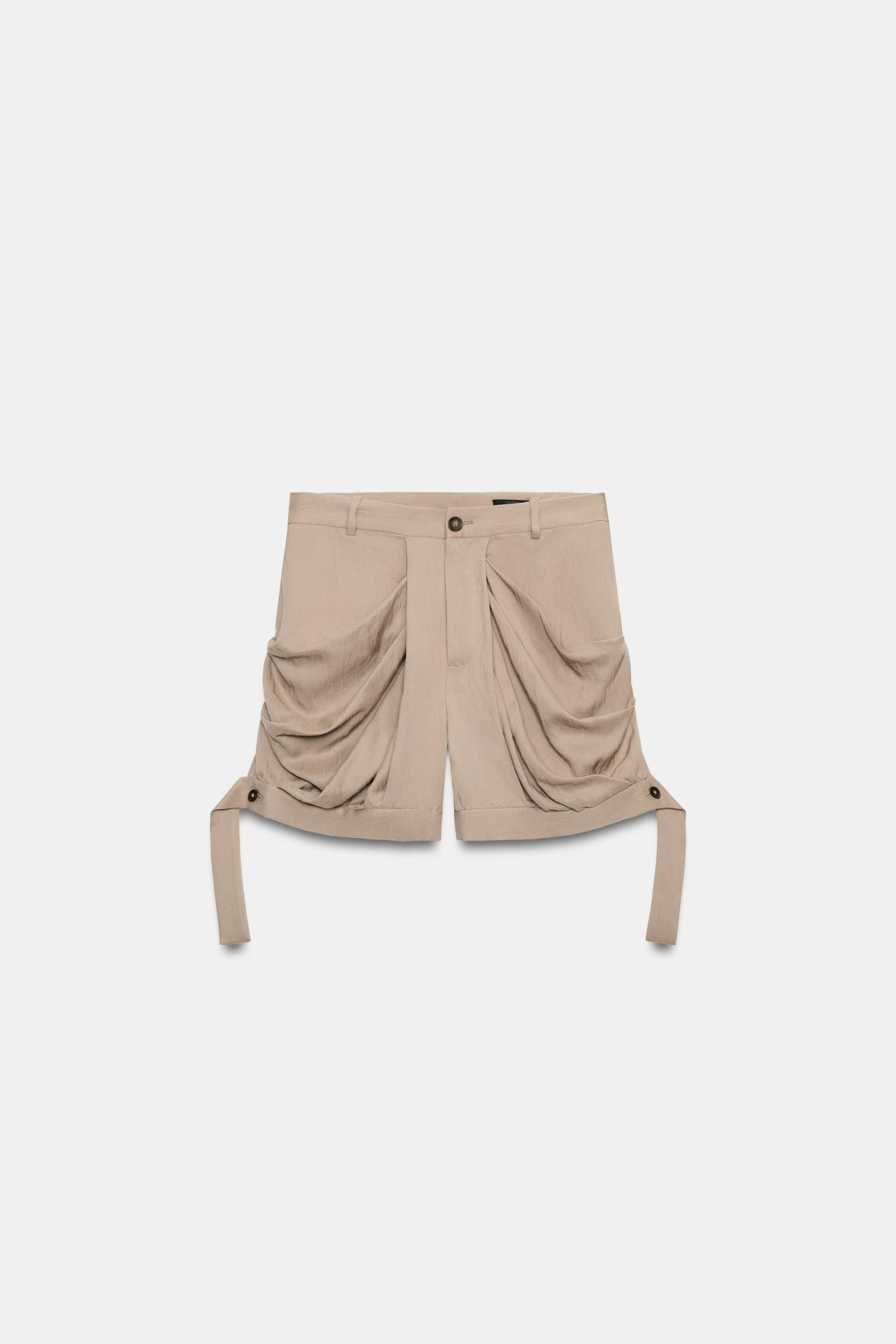 ZW COLLECTION FLOWY PLEATED SHORTS | Zara US