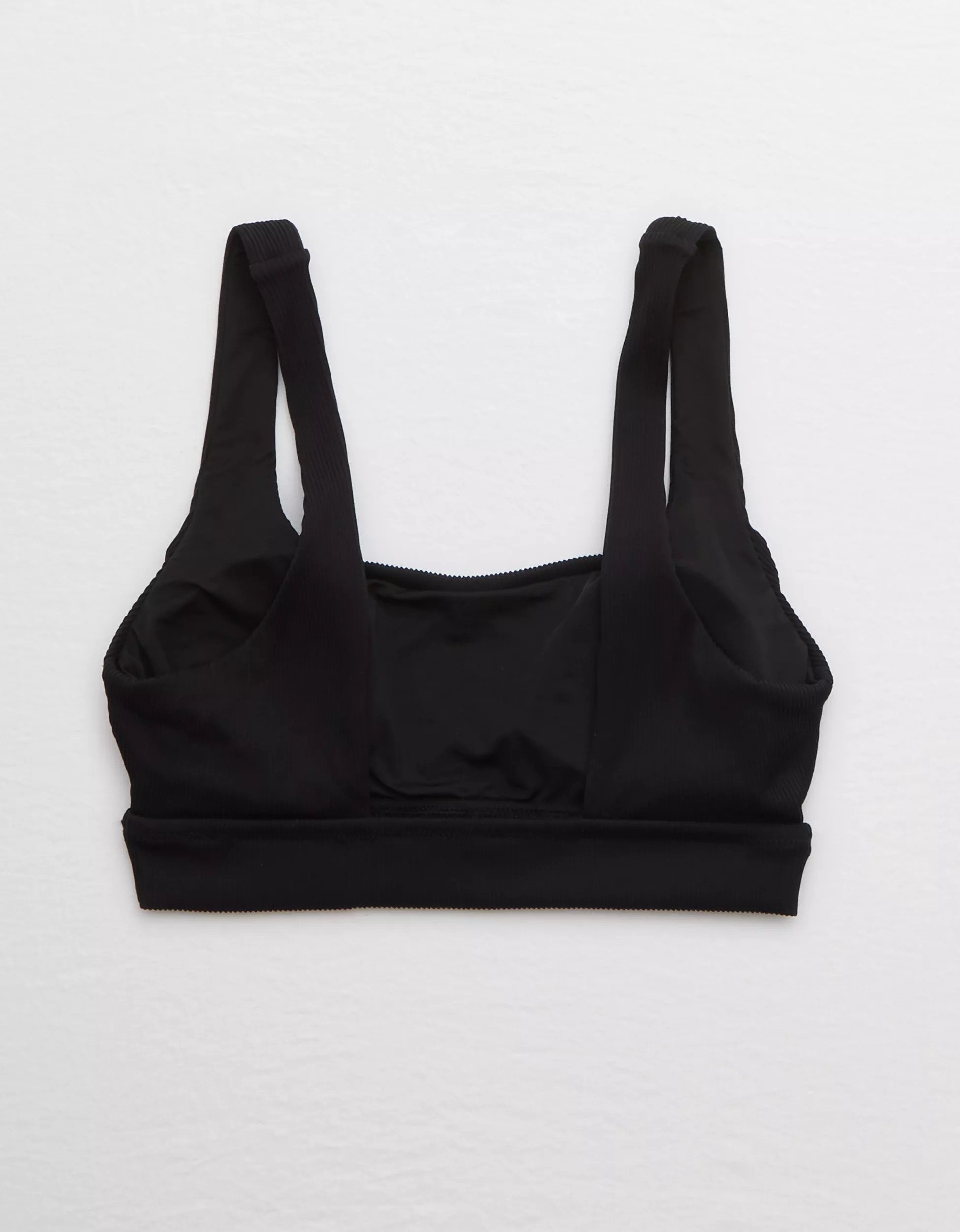 Aerie Ribbed Banded Wide Strap Scoop Bikini Top | Aerie