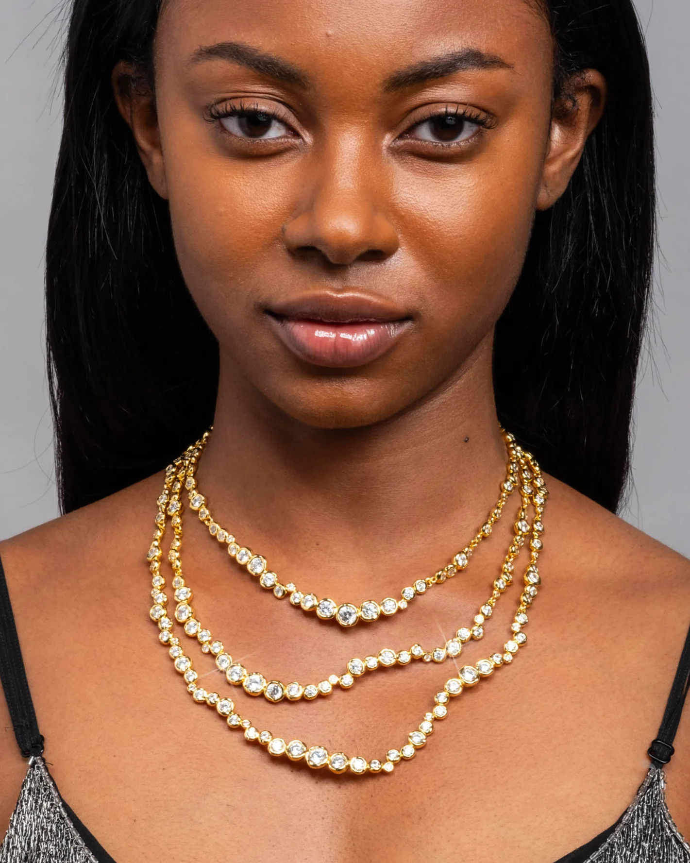 Asterales Gold Layered Necklace | 14k Gold Plated Layered Necklace | Alexis Bittar