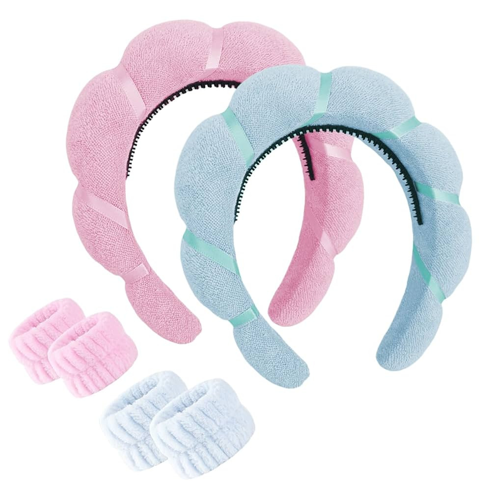 Spa Headbands for Women Set Skin care Makeup Headband for Washing Face Wrist Bands Preppy Teen Gi... | Amazon (US)
