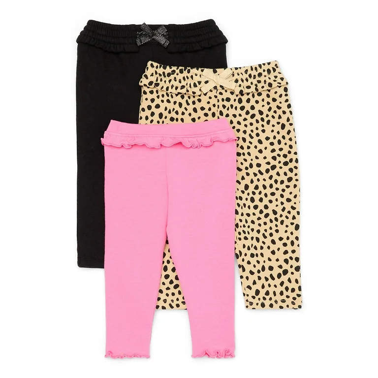 Garanimals Baby Girl Fashion Leggings Multipack, 3-Pack, Sizes 0-24 Months | Walmart (US)