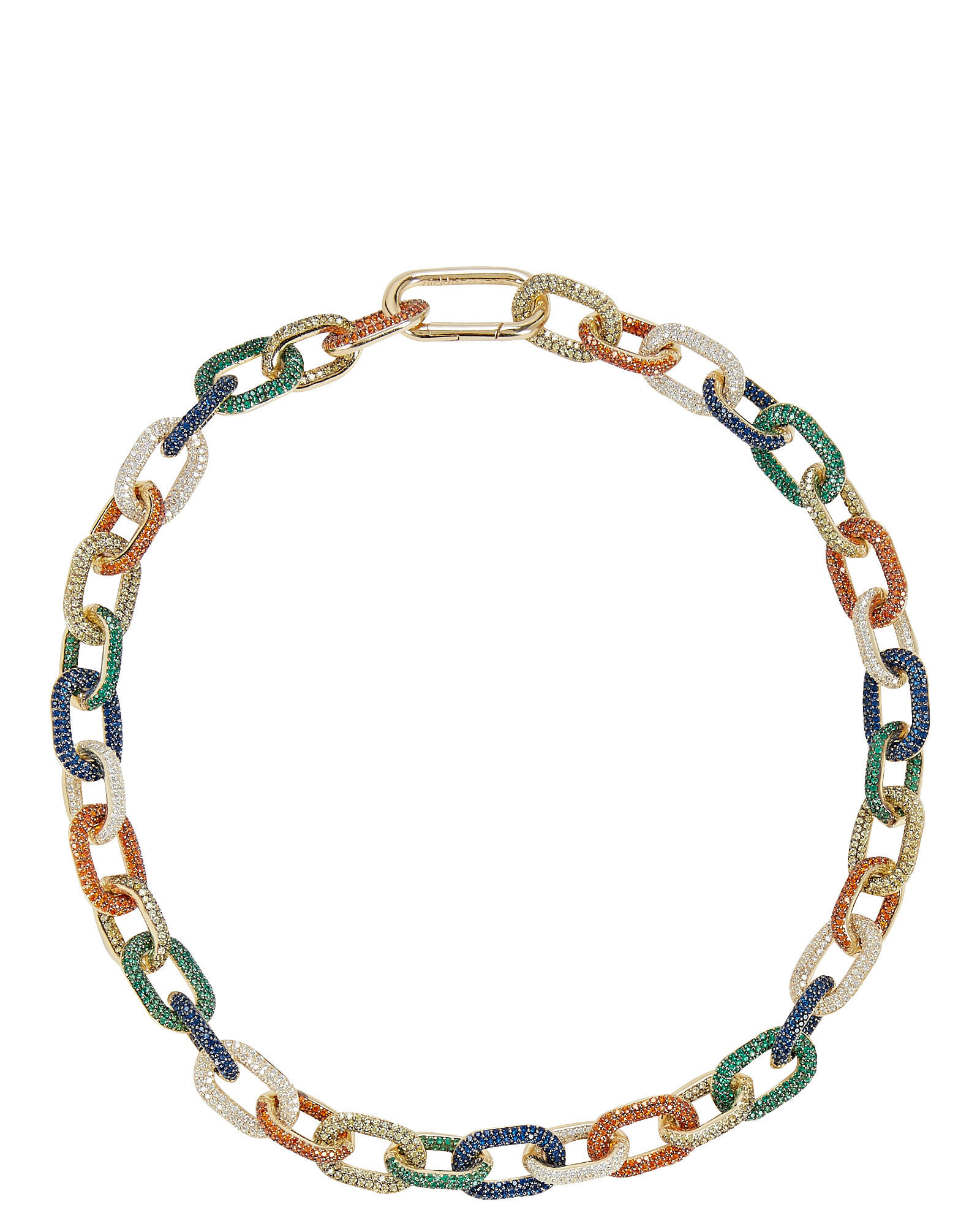 Ellis Crystal Chain Link Necklace | INTERMIX