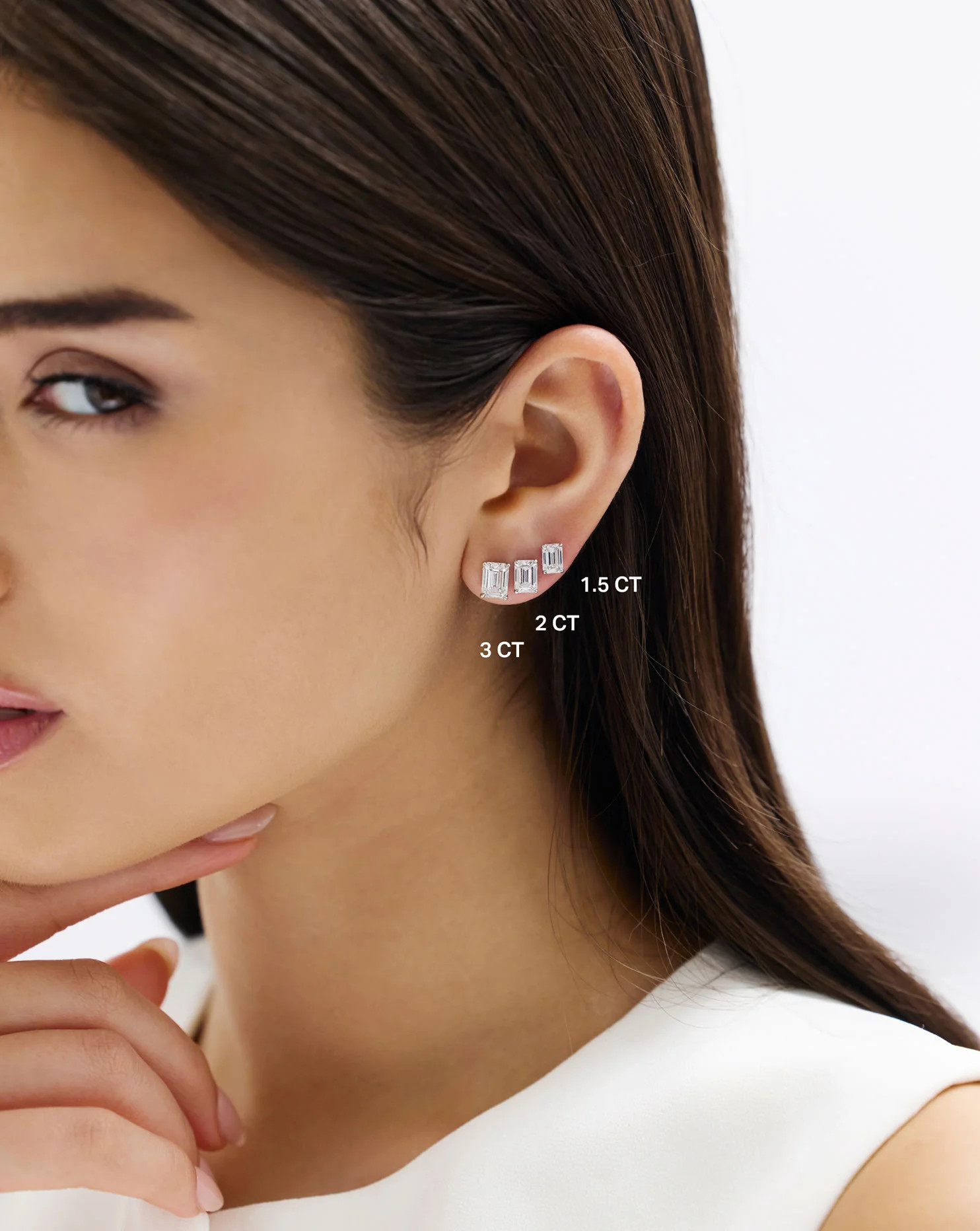 Emerald Lab Diamond Studs | Ring Concierge