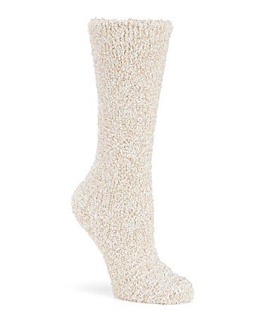 Barefoot Dreams Cozychic Heathered Socks - Stone/White | Dillards