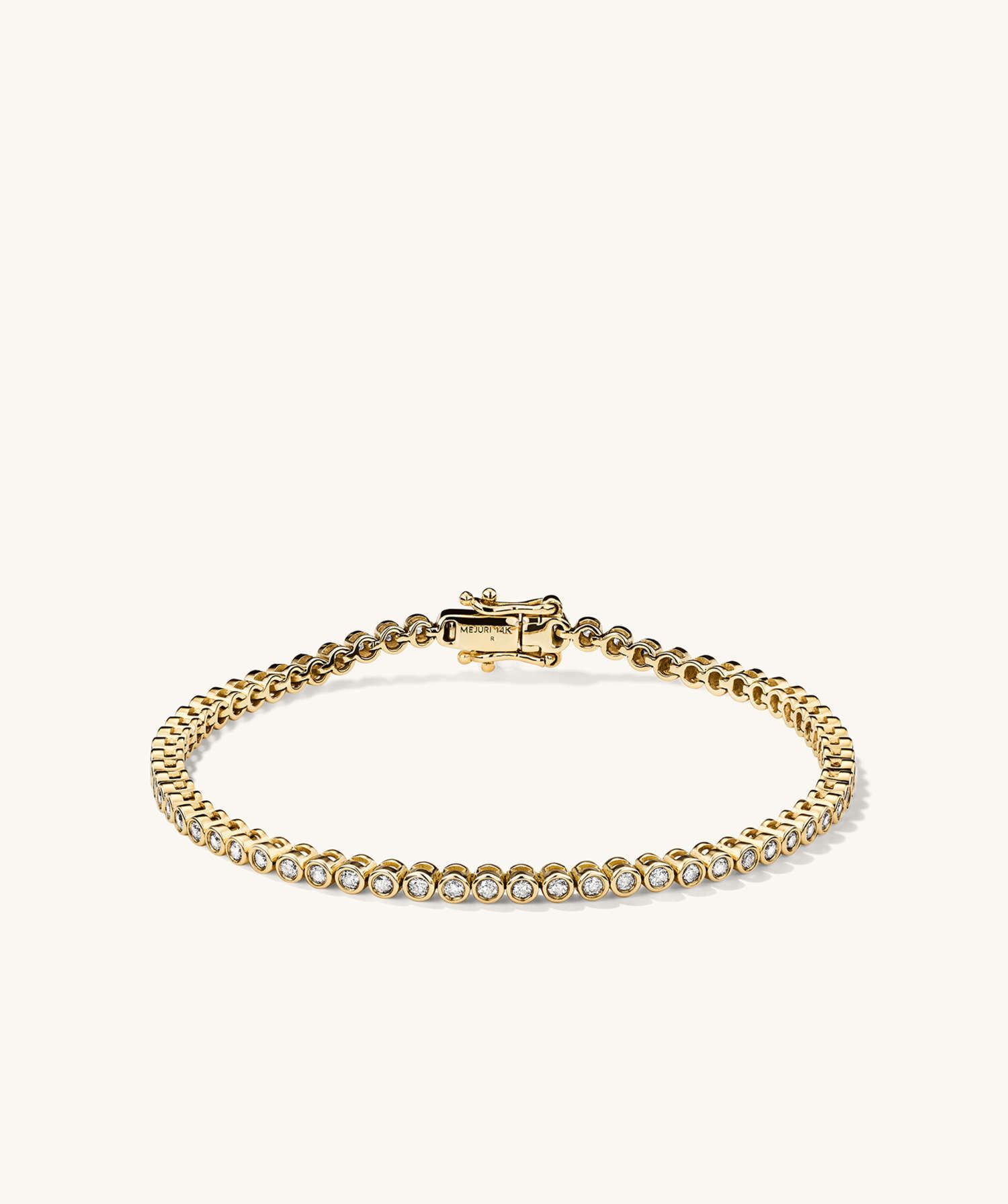 Bezel Lab Grown Diamond Tennis Bracelet | Mejuri Fine Crew