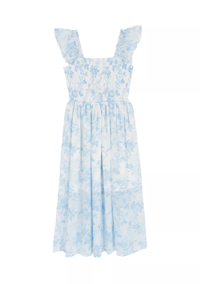 Girls 7-16 Toile Smocked Maxi Dress | Belk