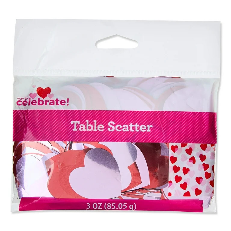 Heart-Shaped Table Scatter, Red and Pink, 3 oz, Valentine's Day by Way To Celebrate | Walmart (US)