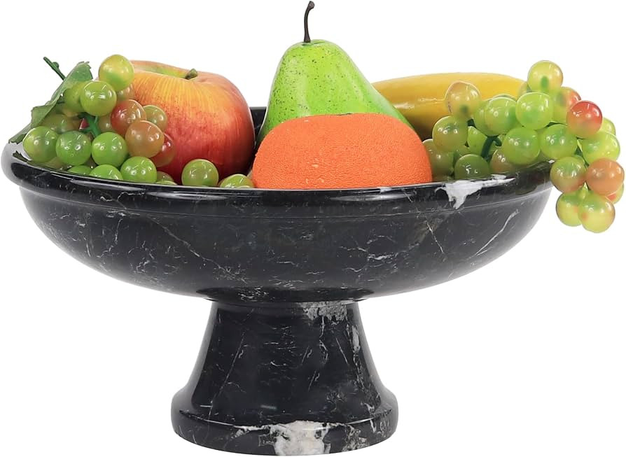 Radicaln Marble Fruit Bowl Black 10" Inches Handmade Fruit Bowl For Kitchen Décor Fruits Holder ... | Amazon (US)