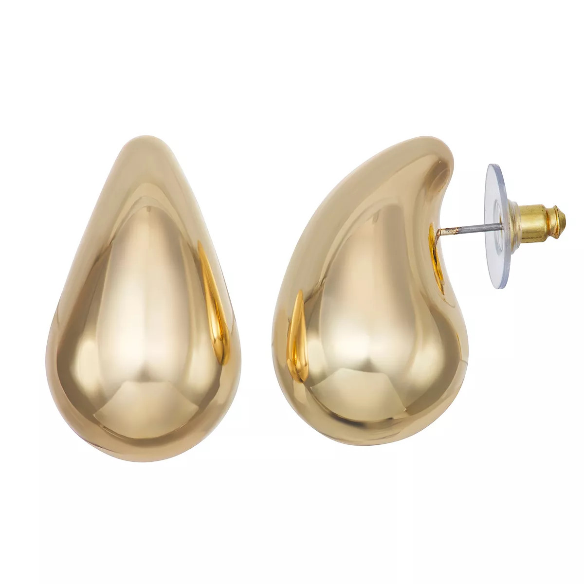 Nine West Gold Tone Puffy Teardrop Stud Earrings | Kohl's
