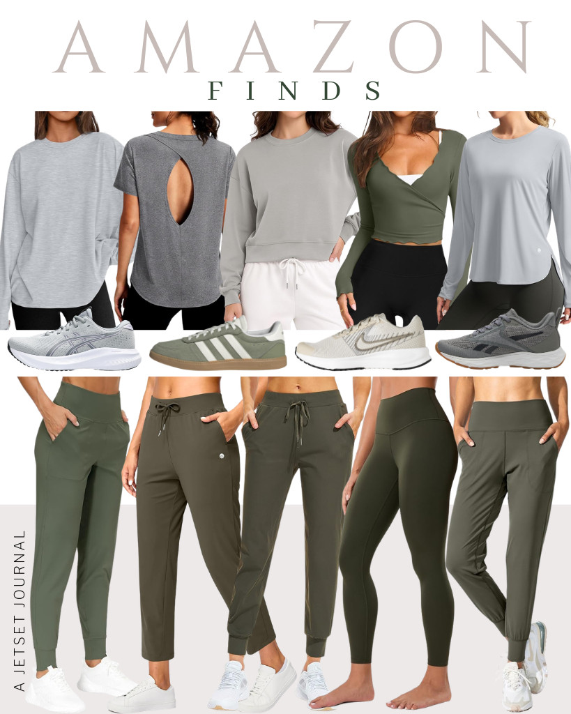 Here are fresh Amazon Athleisure finds this week! Let’s start with these featured leggings and workout pants from G Gradual and CRZ YOGA. Pair them with a LASLULU tie-front wrap top or an Alaroo open-back workout top. For footwear, choose from these bestseller sneakers from Reebok, Adidas, Nike, or ASICS. 

 #LTKSeasonal #LTKSaleAlert #LTKTravel