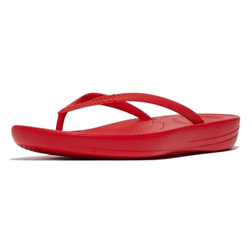 FitFlop Iqushion Ergonomic Flip-Flops, Color: Red, Size: 6 (E54-002-040) | Amazon (US)