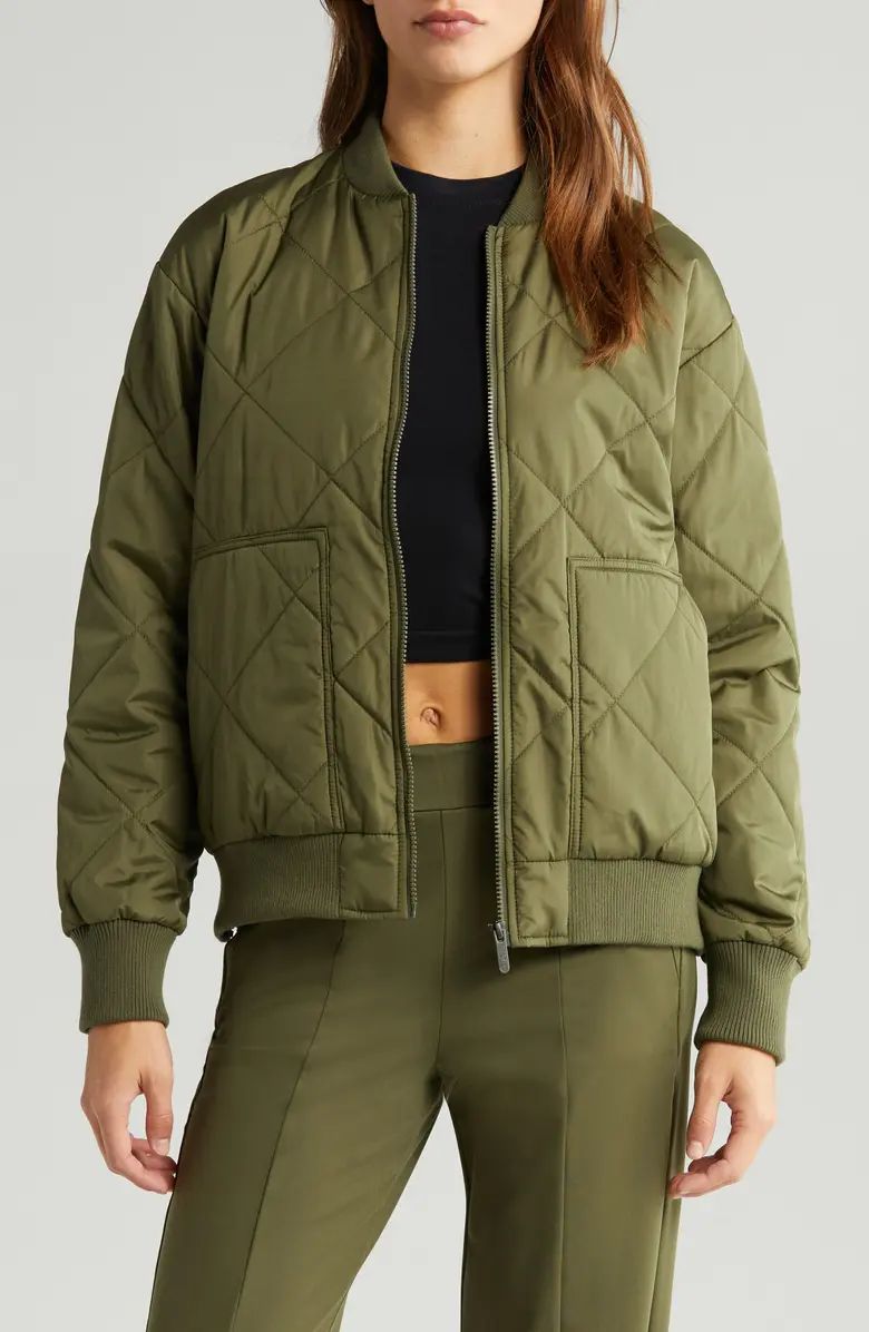 Quilted Side Zip Bomber Jacket | Nordstrom