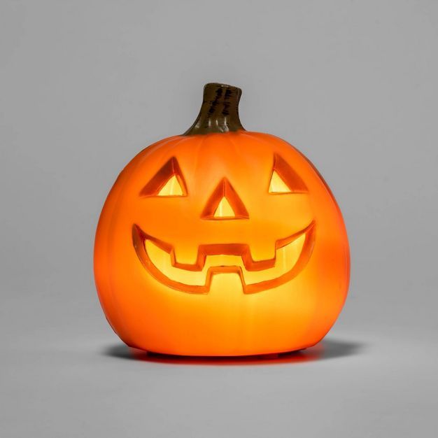 5&#34; Light Up Happy Three Teeth Pumpkin Face Halloween Decorative Prop - Hyde &#38; EEK! Boutiq... | Target