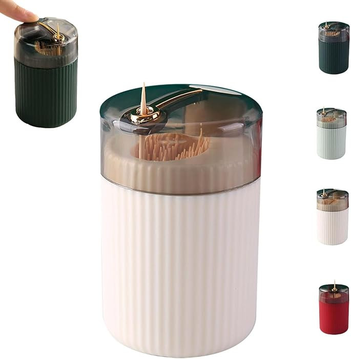 Pop Up Automatic Toothpick Dispenser, Portable Push Button Toothpick Holder Dispenser, Pop Up Too... | Amazon (US)