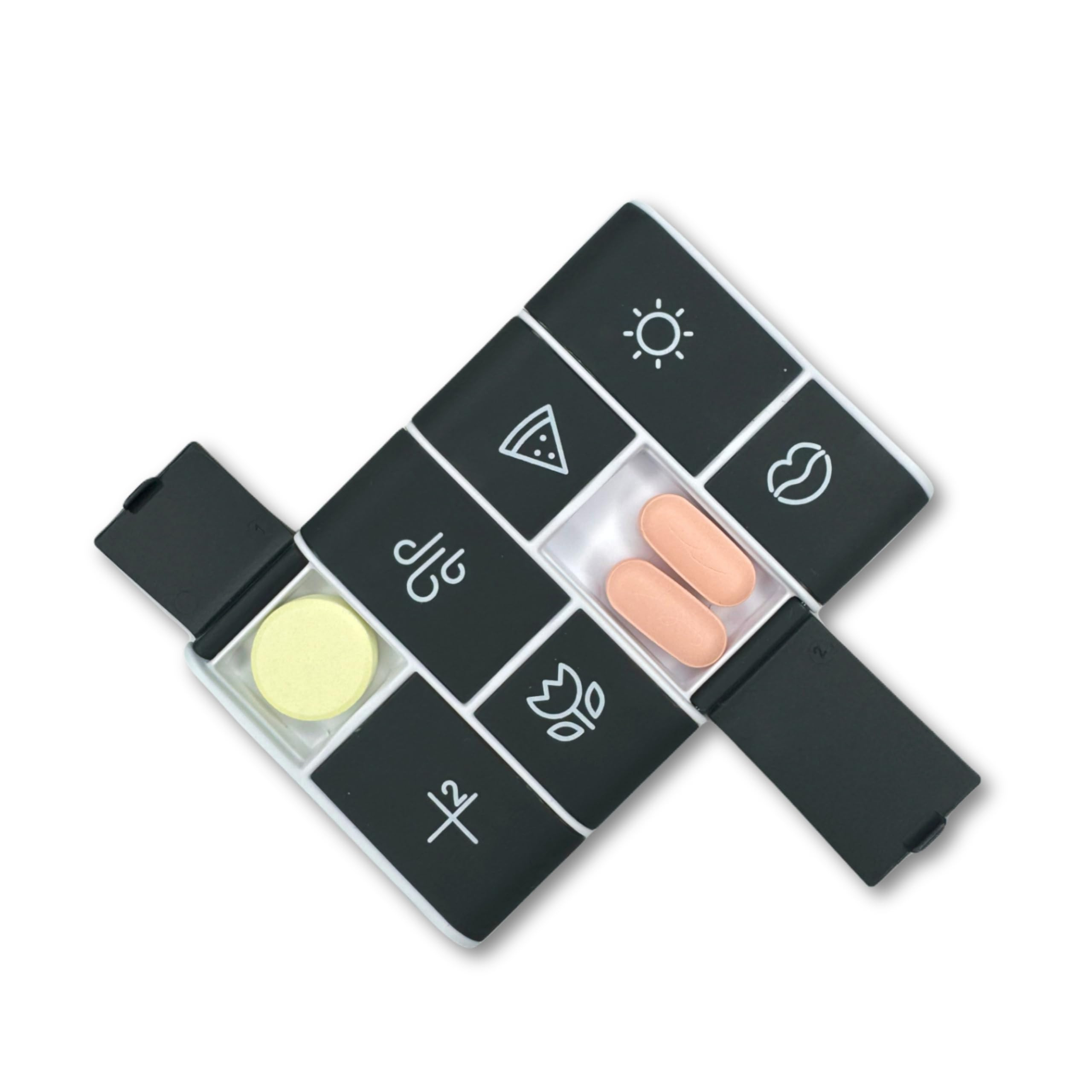 Wallet Credit Card Size Pillbox Carry Medications, Pills 7 Day Weekly Organizer Pill case, Mini, Small Holder, Tiny, Travel, mote, Medicine(Mini Moonpie) | Amazon (US)