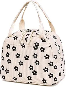 Bluboon Lunch Bag for Women Men Cute Corduroy Lunch Tote Bags Reusable Insulated Lunch Box Large ... | Amazon (US)