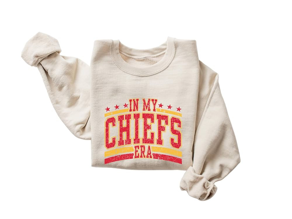 In my Chiefs Era Sweatshirt, Unisex Kansas Sweater, Kansas Fan Gift, Fan Girl Oversize Shirt, Coz... | Amazon (US)