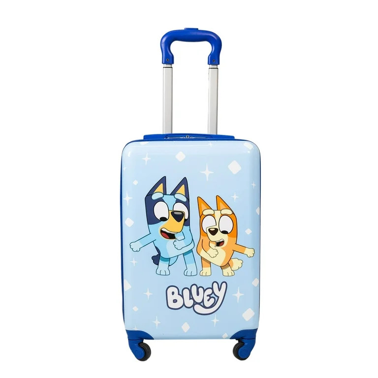 Kid's BBC Bluey Character 18" Carry on Hardside ABS Spinner Luggage Suitcase, Blue | Walmart (US)