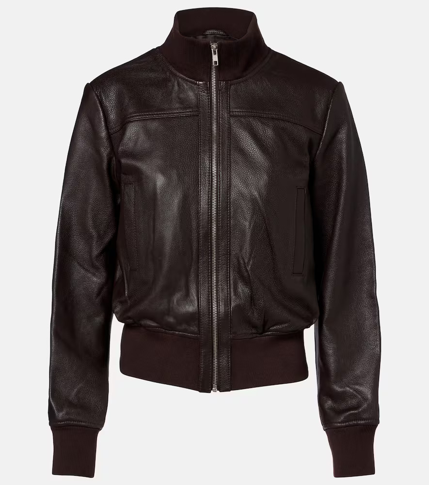 The Frankie Shop Tobias leather bomber jacket | Mytheresa (UK)