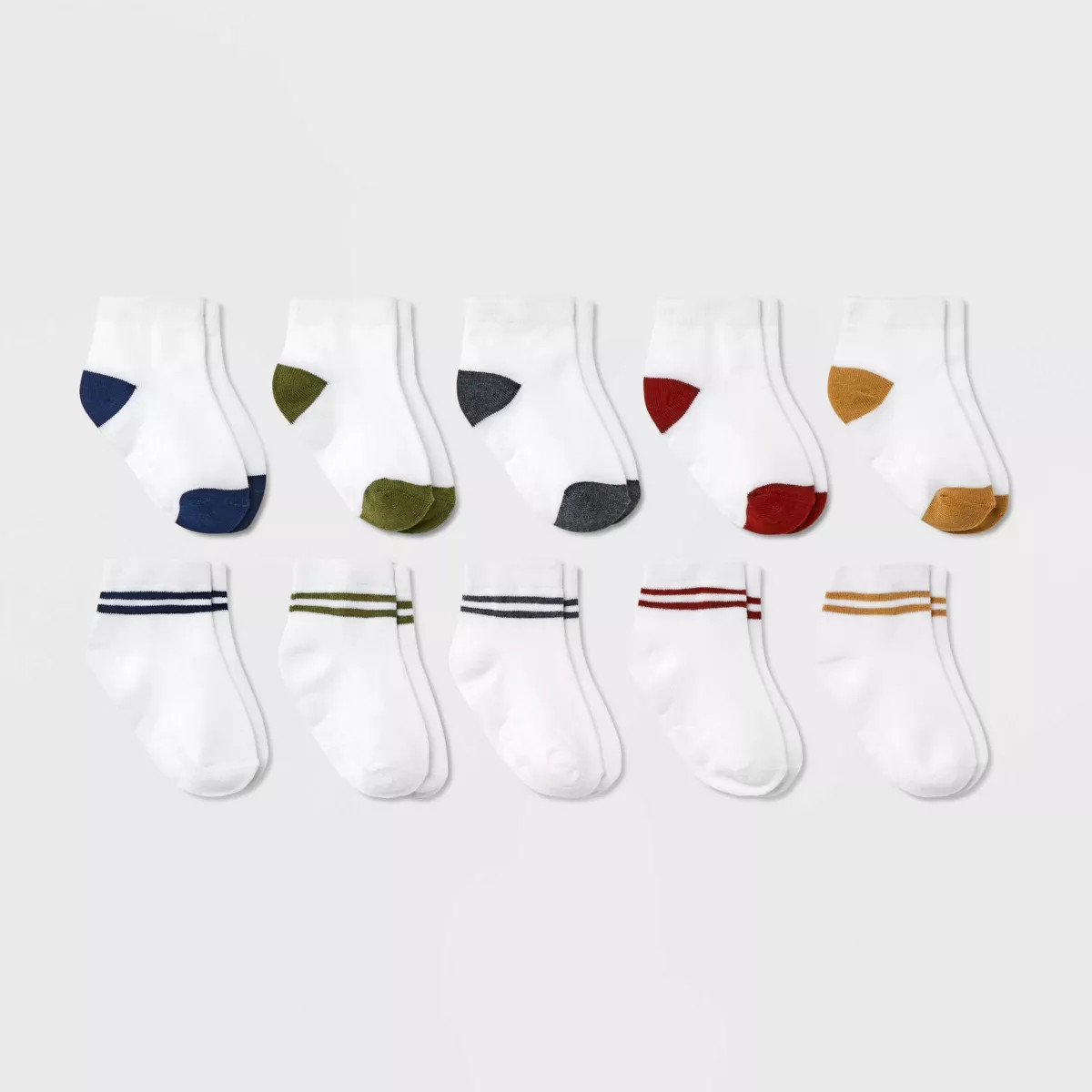 Toddler 10pk Striped Ankle Socks - Cat & Jack™ | Target