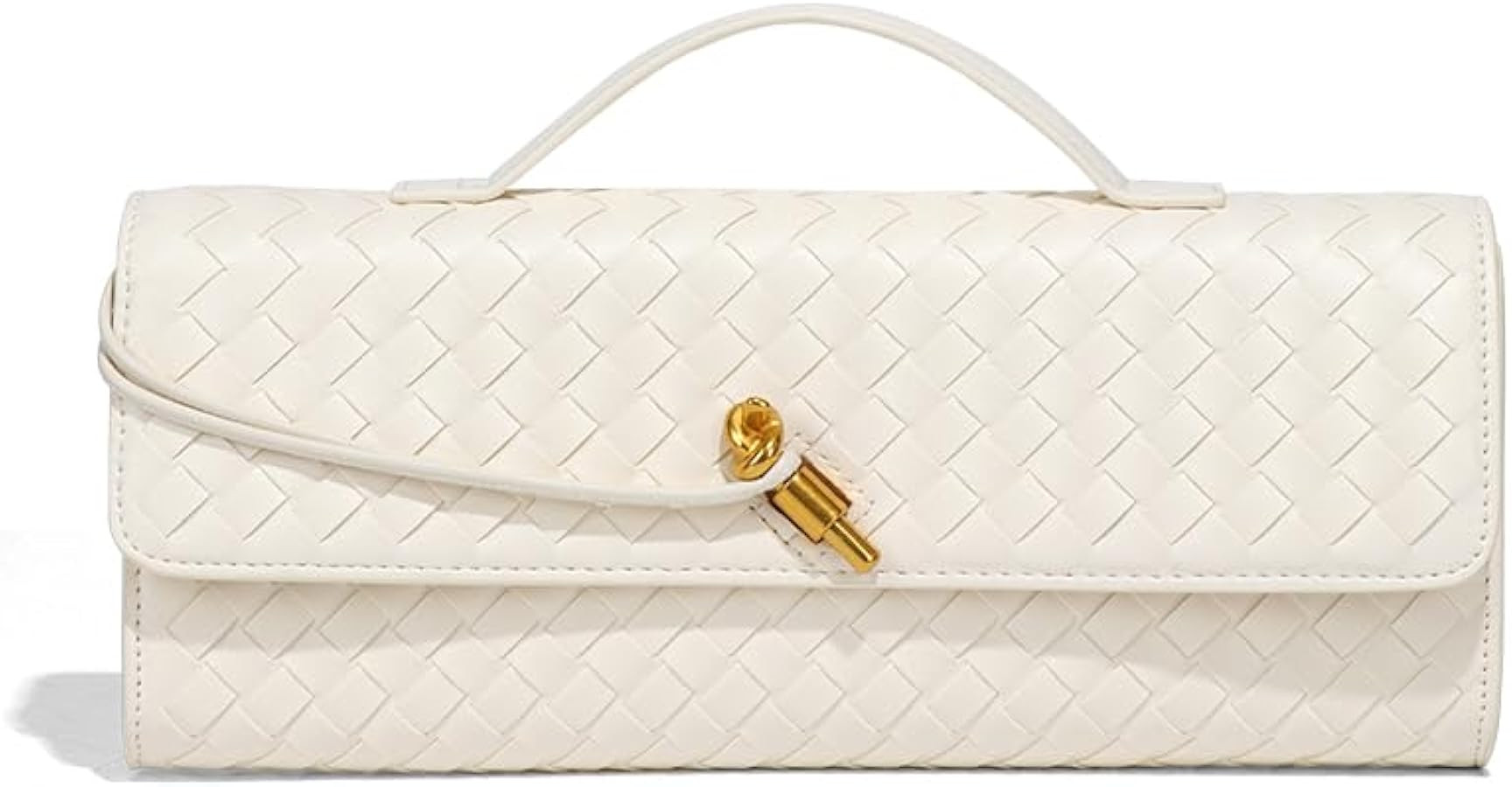 LMKIDS Woven Evening Bag Clutch Purses For Women, Woven Leather Crossbody Bag Purse For Women Sho... | Amazon (US)